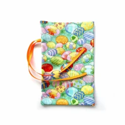 Geschenkverpackung aus Stoff Ostern Ostereier bunt Stoffbeutel Geschenksäckchen