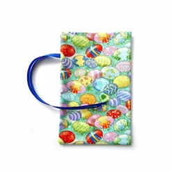 Geschenkverpackung aus Stoff Ostern Ostereier bunt Stoffbeutel Geschenksäckchen