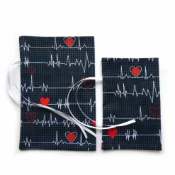 Geschenkverpackung aus Stoff - Mein Herz schlägt für Dich - Stoffbeutel Geschenksäckchen