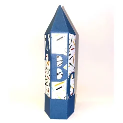 Geschenkverpackung Buntstift: Handgemachte Geschenkbox aus Karton zur Einschulung (6,2 x 22 cm)