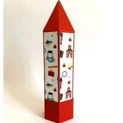 Geschenkverpackung Buntstift: Handgemachte Geschenkbox aus Karton zur Einschulung (6,2 x 22 cm)