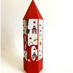 Geschenkverpackung Buntstift: Handgemachte Geschenkbox aus Karton zur Einschulung (6,2 x 22 cm)