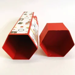 Geschenkverpackung Buntstift: Handgemachte Geschenkbox aus Karton zur Einschulung (6,2 x 22 cm)