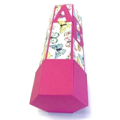 Geschenkverpackung Buntstift: Handgemachte Geschenkbox aus Karton zur Einschulung (6,2 x 22 cm)