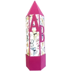 Geschenkverpackung Buntstift: Handgemachte Geschenkbox aus Karton zur Einschulung (6,2 x 22 cm)