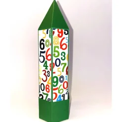 Geschenkverpackung Buntstift: Handgemachte Geschenkbox aus Karton zur Einschulung (6,2 x 22 cm)