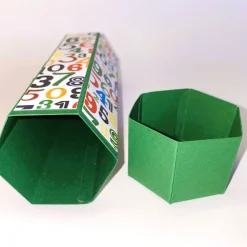 Geschenkverpackung Buntstift: Handgemachte Geschenkbox aus Karton zur Einschulung (6,2 x 22 cm)