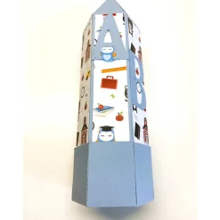 Geschenkverpackung Buntstift: Handgemachte Geschenkbox aus Karton zur Einschulung (6,2 x 22 cm)