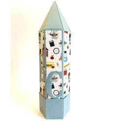 Geschenkverpackung Buntstift: Handgemachte Geschenkbox aus Karton zur Einschulung (6,2 x 22 cm)