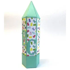 Geschenkverpackung Buntstift: Handgemachte Geschenkbox aus Karton zur Einschulung (6,2 x 22 cm)