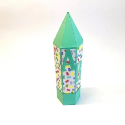 Geschenkverpackung Buntstift: Handgemachte Geschenkbox aus Karton zur Einschulung (6,2 x 22 cm)