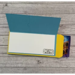 Geschenkverpackung für eine Tafel Schokolade mit integrierter Grußkarte, Gutschein, Geburtstag, Goodie, Handarbeit