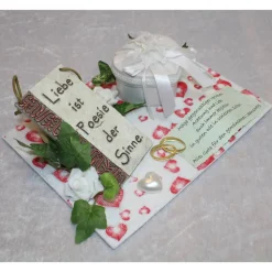 Geschenkverpackung, Geldverpackung: - Liebe ist Poesie der Sinne -