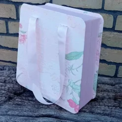 Geschenkverpackung Geschenktasche Geschenkbox, 2 Größen, rosa oder hellblau