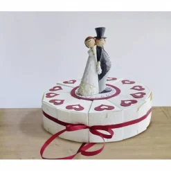 Geschenkverpackung, Hochzeitstorte aus Papier, Tortenstücke, Geldgeschenk aus der Manufaktur KarLa