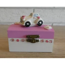 Geschenkverpackung Holztruhe - Hochzeitsauto