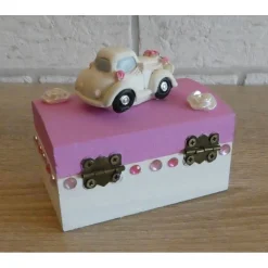 Geschenkverpackung Holztruhe - Hochzeitsauto