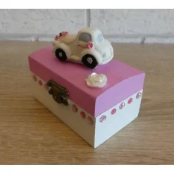 Geschenkverpackung Holztruhe - Hochzeitsauto