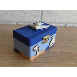 Geschenkverpackung Holztruhe - Flugreise / Urlaub