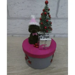 Geschenkverpackung Hund, Weihnachtsbaum, Päckchen