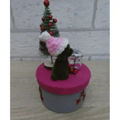 Geschenkverpackung Hund, Weihnachtsbaum, Päckchen