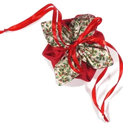 Geschenkverpackung Ilex creme gold – Wiederverwendbar & aus Baumwolle, no waste