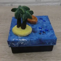 Geschenkverpackung Palmen, Meer, Boot