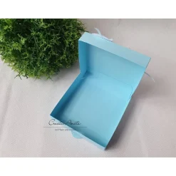 Geschenkverpackung Pizzabox Blau zur Kommunion, Konfirmation, Firmung, Taufe - Geldgeschenk, Gutschein