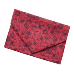 Geschenkverpackung Rote Rosen Baumwolle – Wiederverwendbarer Geschenkumschlag aus Stoff