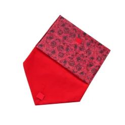 Geschenkverpackung Rote Rosen Baumwolle – Wiederverwendbarer Geschenkumschlag aus Stoff