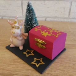 Geschenkverpackung Schneemann mit Baum