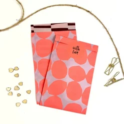 Geschenkverpackung Set NEON FALL Geschenkpapier Aufkleber Anhänger und Tüten in lila