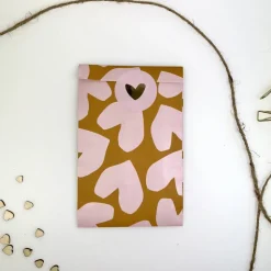 Geschenkverpackung Set SWEET CARAMEL Geschenkpapier Aufkleber Anhänger und Tüten in süßen Designs