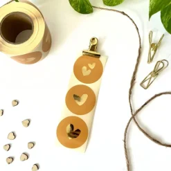 Geschenkverpackung Set SWEET CARAMEL Geschenkpapier Aufkleber Anhänger und Tüten in süßen Designs