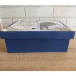 Geschenkverpackung Silberhochzeit (blau-silber-grau)