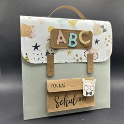 Geschenkverpackung zur Einschulung Schultasche Schulranzen **personalisierbar**