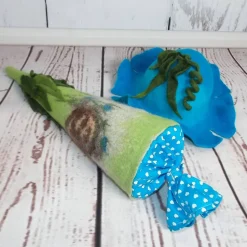 Geschwisterschultüte, Schultüte, Zuckertüte "Feenhaus",Filzschultüte, gefilzte Schultüte,Fee,