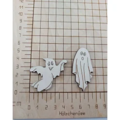 Gespenster 17-Teile Holz zum Basteln Dekorieren Tischstreu Streu Geburtstage Halloween Gothic Jubiläum DIY