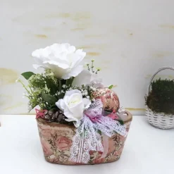 Gesteck Rosen Tischgesteck romantisch