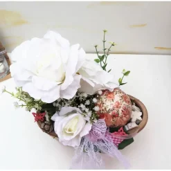 Gesteck Rosen Tischgesteck romantisch