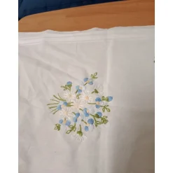 gestickte Tischdecke neuwertig, Frühlingsmotiv