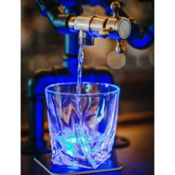 Getränkespender Kellner inkl. Edelstahltablett & Flasche – Handgefertigt in Deutschland, Minibar & Geschenkidee