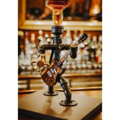 Getränkespender Rockstar – Handgemachte Minibar & Geschenkidee aus Edelstahl mit Deko-Gitarre