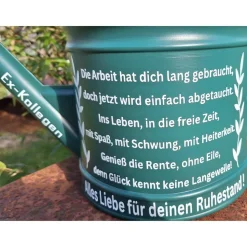 Gießkanne 10L für Rentner , personalisiertes Geschenk zum Renteneintritt Landhaus