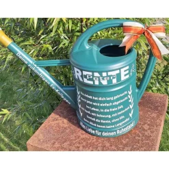 Gießkanne 10L für Rentner , personalisiertes Geschenk zum Renteneintritt Landhaus