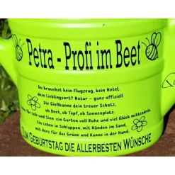 Gießkanne mit Namen Geburtstagsgeschenk, Glückwunsch für Freundin, Mama, Oma, Nachbarin oder Kollegin