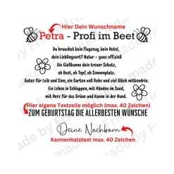 Gießkanne mit Namen Geburtstagsgeschenk, Glückwunsch für Freundin, Mama, Oma, Nachbarin oder Kollegin