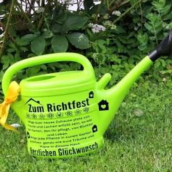 Gießkanne Richtfest , Hausbaugeschenk mit Spruch , Geschenk für Bauherren, Geschenkidee für Gartenliebhaber