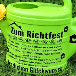 Gießkanne Richtfest , Hausbaugeschenk mit Spruch , Geschenk für Bauherren, Geschenkidee für Gartenliebhaber