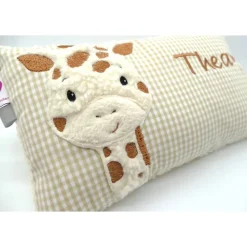 Giraffe Afrika Urlaubsreise Zoo Namenskissen Taufkissen Kuschelkissen Kindergartenkissen Geburtsgeschenk